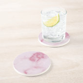 roze marmeren onderzetter set (Zijkant)