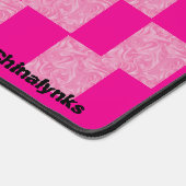 Roze Marmeren Patroon Desk Mat (Hoek)