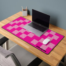 Roze Marmeren Patroon Desk Mat