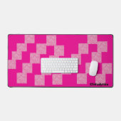 Roze Marmeren Patroon Desk Mat (Keyboard & Muis)