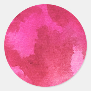Roze Marmeren Patroon Gradient Waterverf Art Ronde Sticker