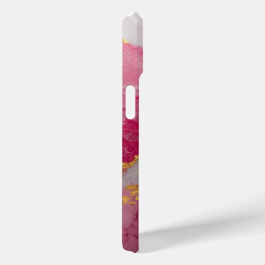 Roze marmeren patroon met goud Case-Mate iPhone case (Achterkant / Rechts)
