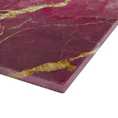 Roze marmeren patroon met goud snijplank (Hoek)