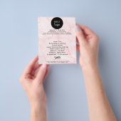 Roze Marmeren Schoonheidssalon Flyer (Hand)