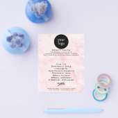 Roze Marmeren Schoonheidssalon Flyer (Enkel)