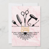 Roze Marmeren Schoonheidssalon Grote Opening Kaart (Voorkant)