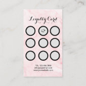 Roze Marmeren Schoonheidssalon Klantenkaartje (Achterkant)