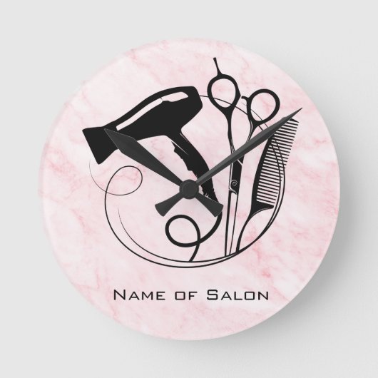 Roze Marmeren Schoonheidssalon Ronde Klok (Voorkant)