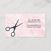 Roze Marmeren Schoonheidssalon Visitekaartje (Achterkant)