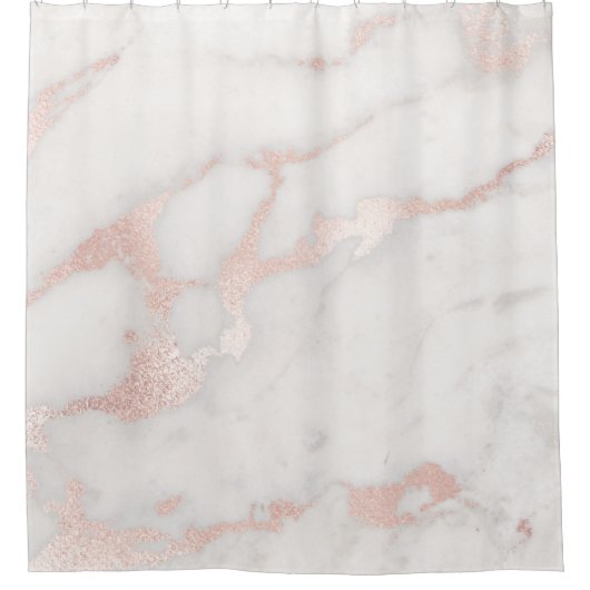 roze marmeren steen douchegordijn (Voorkant)