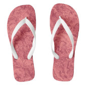 roze Marmeren Swirl Abstract Teenslippers (Voetbed)