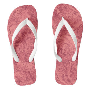 roze Marmeren Swirl Abstract Teenslippers