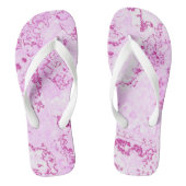 roze Marmeren Swirl Abstract Teenslippers (Voetbed)