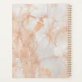 Roze Marmeren Swirl Gepersonaliseerd Planner (Achterkant)