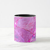 Roze Marmeren Textuur, Marmeren Effect Mok (Midden)