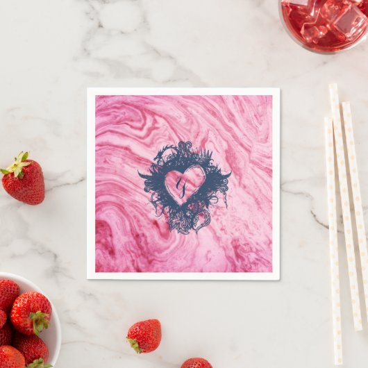 Roze marmeren textuur patroon elegant mooi servet (Insitu)