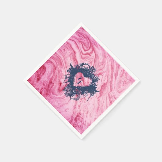 Roze marmeren textuur patroon elegant mooi servet (Hoek)