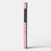 Roze marmeren werveling & gouden glinsterpatroon Case-Mate iPhone case (Achterkant / Links)
