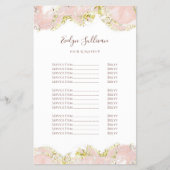 Roze marmerend ontwerp prijslijst flyer (Voorkant)