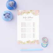 Roze marmerend ontwerp prijslijst flyer (Enkel)