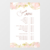 Roze Marmering Design Services Menu Raamsticker (Vel)
