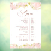 Roze Marmering Ontwerp Diensten Menu Raamsticker (Vel 3)