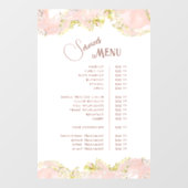 Roze Marmering Ontwerp Diensten Menu Raamsticker (Vel)