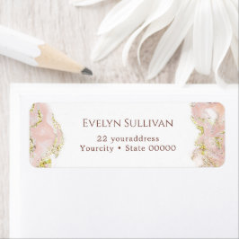 roze marmeringlogo voor retournering etiket