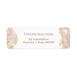 roze marmeringlogo voor retournering etiket