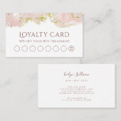 roze marmeringskaart visitekaartje (Voorkant / Achterkant)