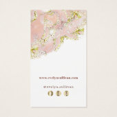 Roze marmeringspakket visitekaartje (Achterkant)