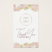 Roze marmeringspakket visitekaartje (Voorkant)