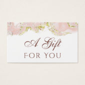 roze marmermodel Cadeaukaart Visitekaartje (Voorkant)