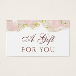 roze marmermodel Cadeaukaart Visitekaartje