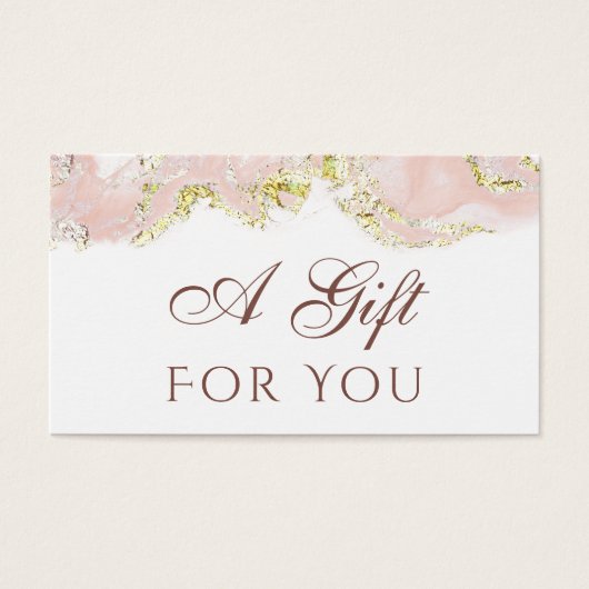 roze marmermodel Cadeaukaart Visitekaartje (Voorkant)