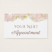 roze marmerontwerp Benoemkaart Visitekaartje (Voorkant)