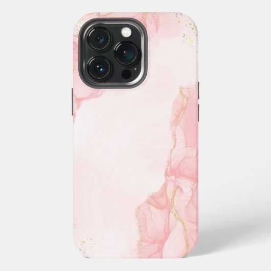 Roze marmerpatroon iPhone hoesje (Achterkant)
