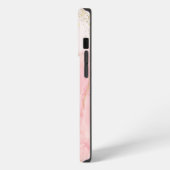 Roze marmerpatroon iPhone hoesje (Linkerkant)
