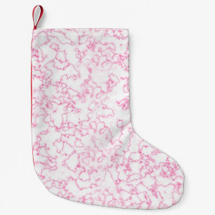 Roze marmerpatroon kleine kerstsok