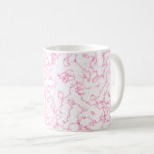 Roze marmerpatroon koffiemok (Voorkant rechts)