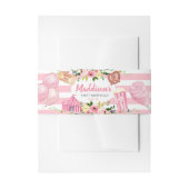 Roze marnaire buikring uitnodigingen wikkel (Voorkant Voorbeeld)