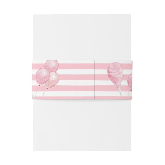 Roze marnaire buikring uitnodigingen wikkel (Achterkant Voorbeeld)