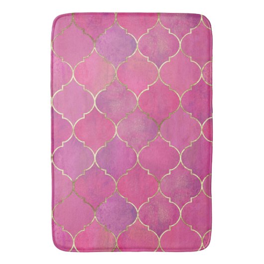 Roze Marokkaans Badmat (Voorkant Verticaal)