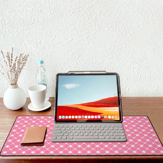 Roze Marokkaans Patroon Bureau Mat