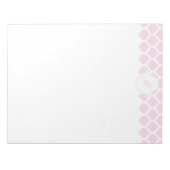 Roze Marokkaans patroon met monogram Blocnote (Voorkant)
