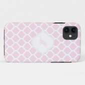 Roze Marokkaans patroon met Monogram iPhone 5 Hoes (Achterkant (horizontaal))