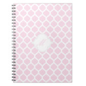 Roze Marokkaans patroon met Monogram Notitieboek (Voorkant)