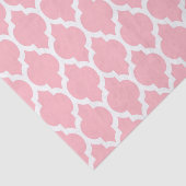 Roze Marokkaans Quatrefoil Patroon #4 Tissuepapier (Detail)