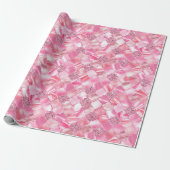 Roze Marokkaans Quatrefoil Patroon Cadeaupapier (Uitgerold)