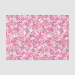 Roze Marokkaans Vierbladpatroon Tissuepapier